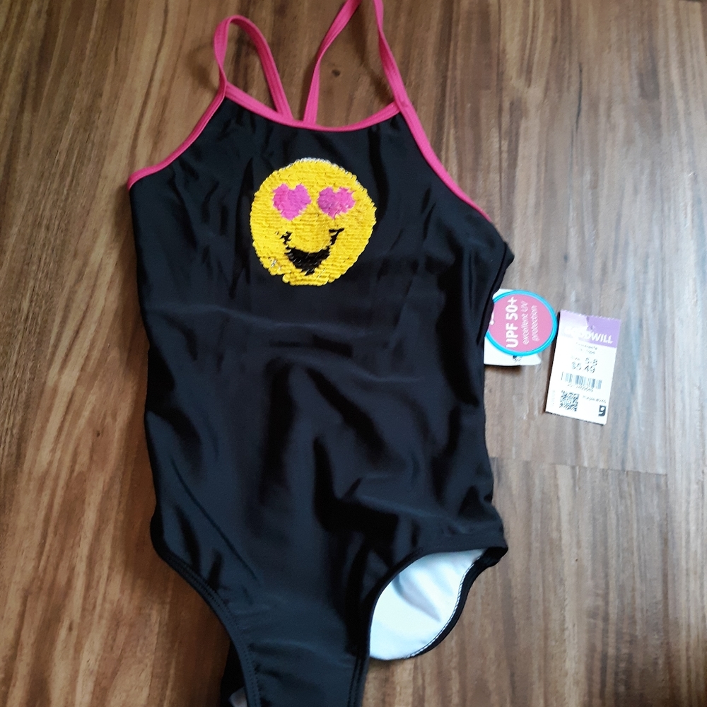 BNWT Emoji one piece swimsuit small